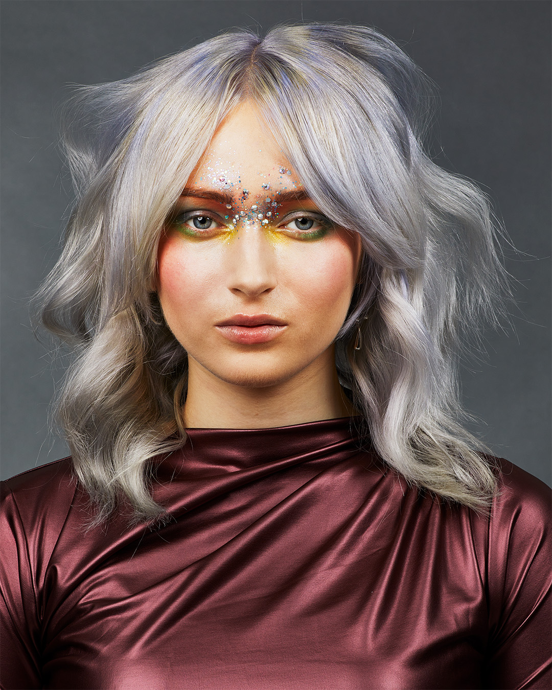 Creative Grey Hair with Subtle Pops of Lilac - Lloyd Court - Raw Collection